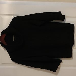 Docker Collection black wide sleeved sweater with raised center detailing